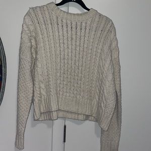 Cream cable knit sweater